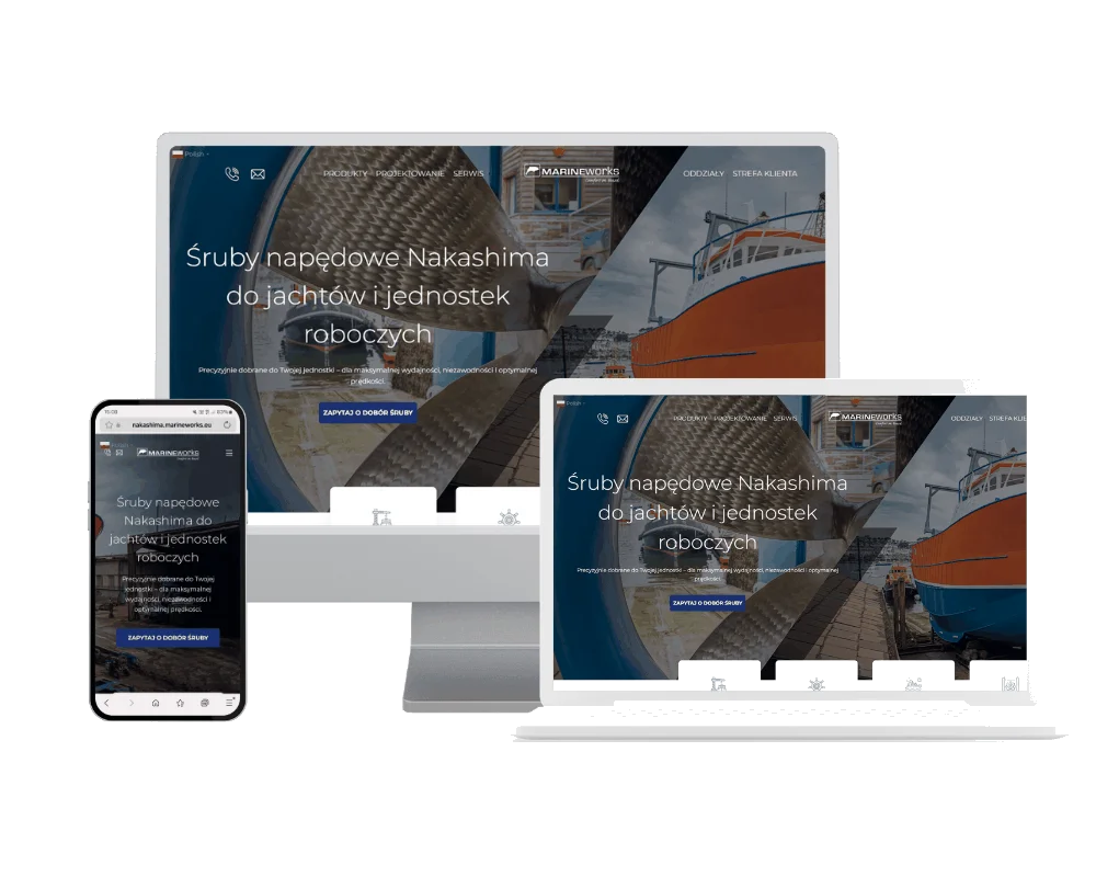 Nakashima brand landing page for Marineworks project